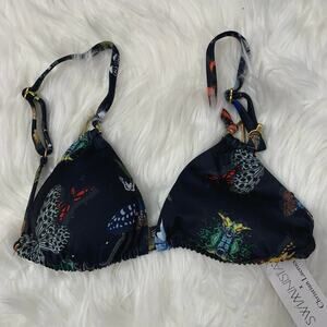 NWT Christian Lacroix x Swiminista butterfly print triangle bikini top